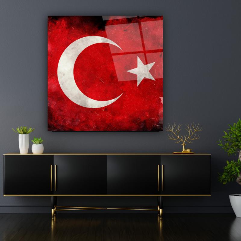 Bayrak Kare Cam Tablo