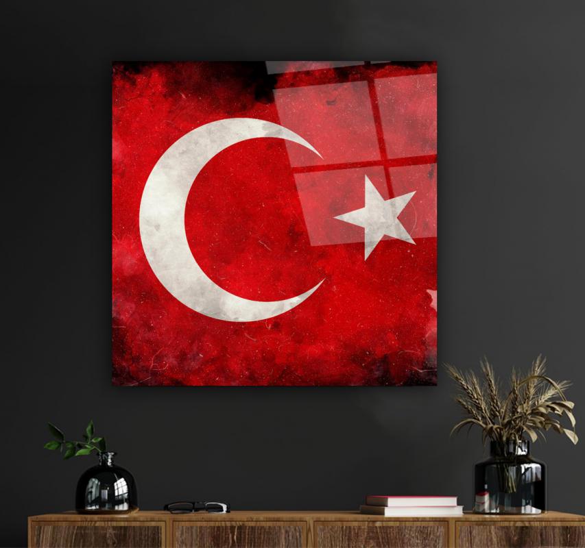 Bayrak Kare Cam Tablo