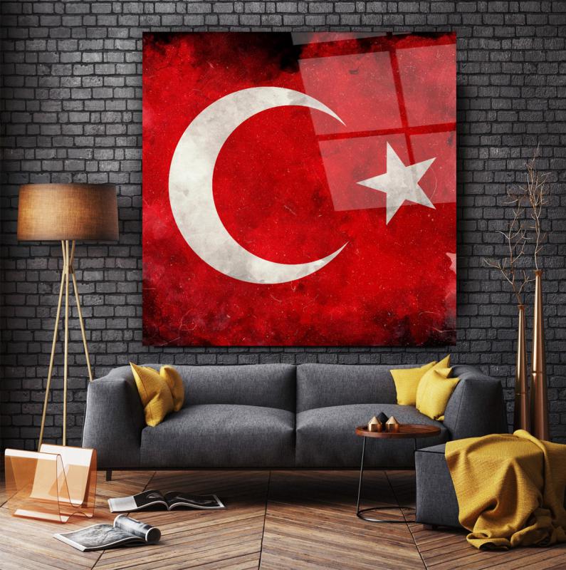 Bayrak Kare Cam Tablo