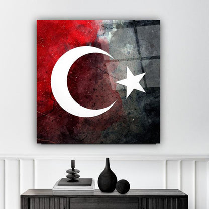 Bayrak Kare Cam Tablo