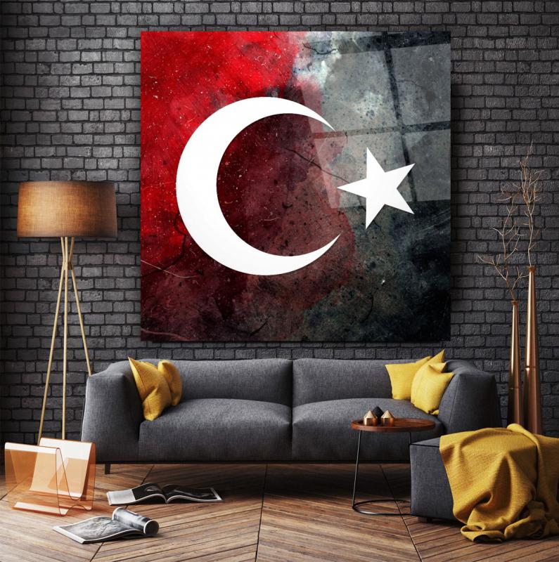 Bayrak Kare Cam Tablo