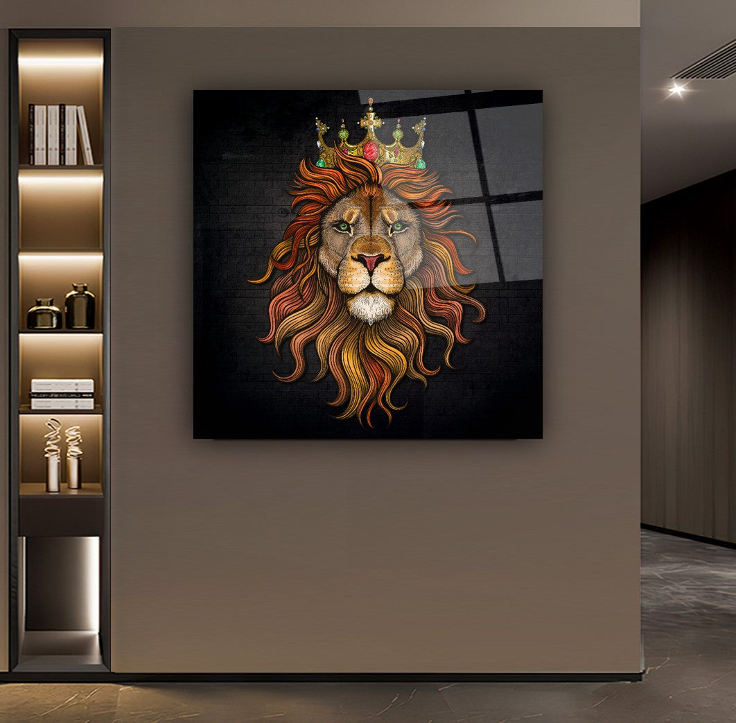 Aslan Kare Cam Tablo