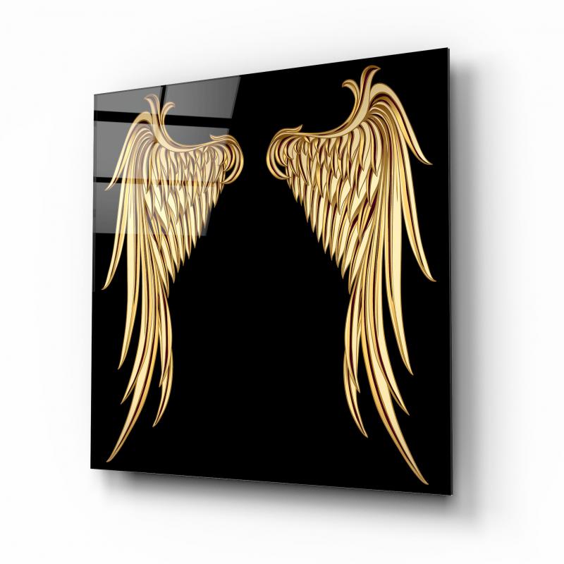 Melek Kanadı Kare Cam Tablo