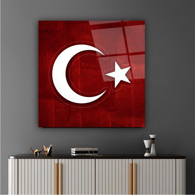 Bayrak Kare Cam Tablo