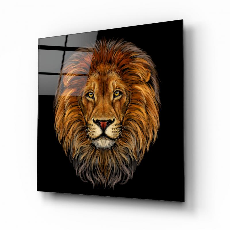 Aslan Kare Cam Tablo