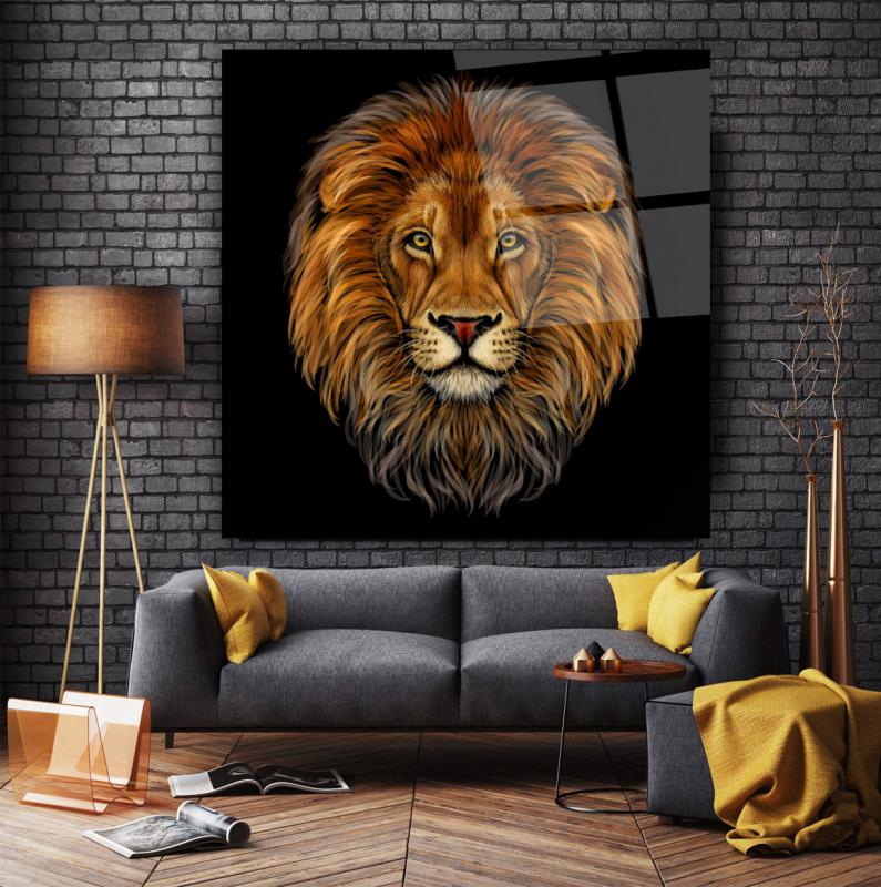 Aslan Kare Cam Tablo
