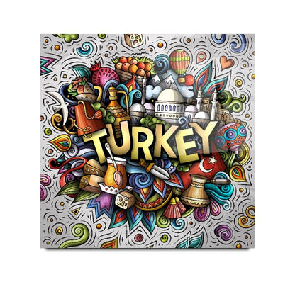 Türkiye Kare Cam Tablo