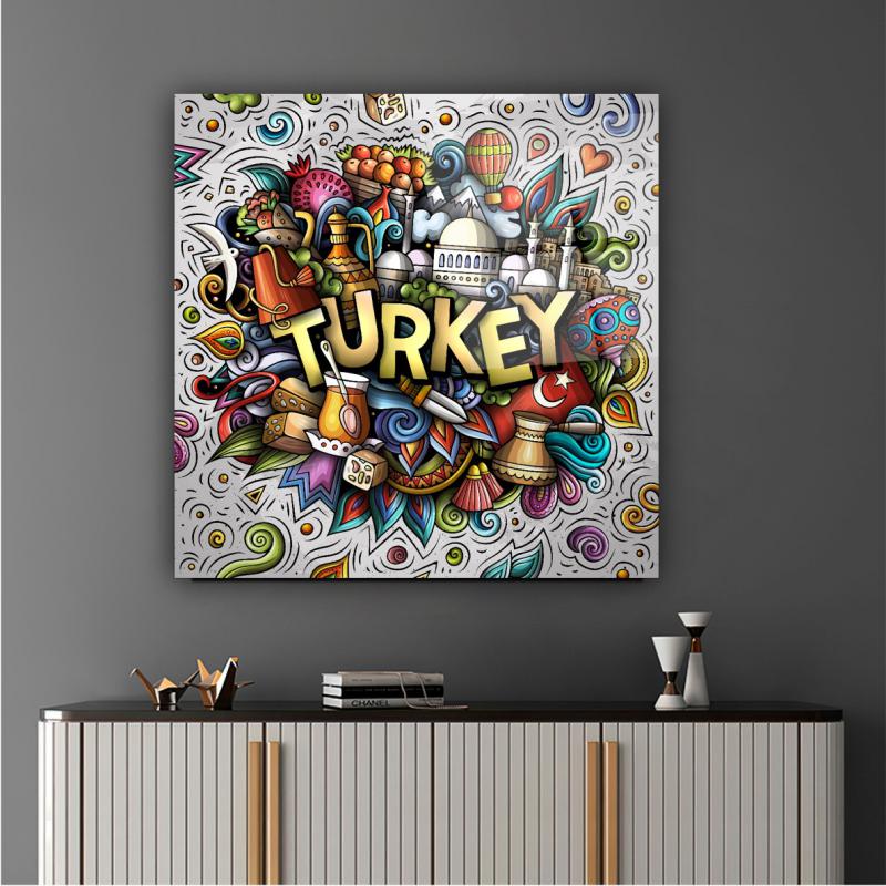 Türkiye Kare Cam Tablo