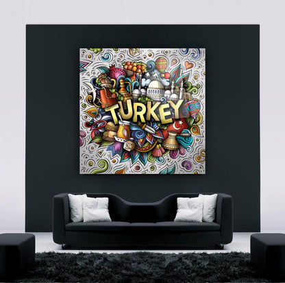 Türkiye Kare Cam Tablo