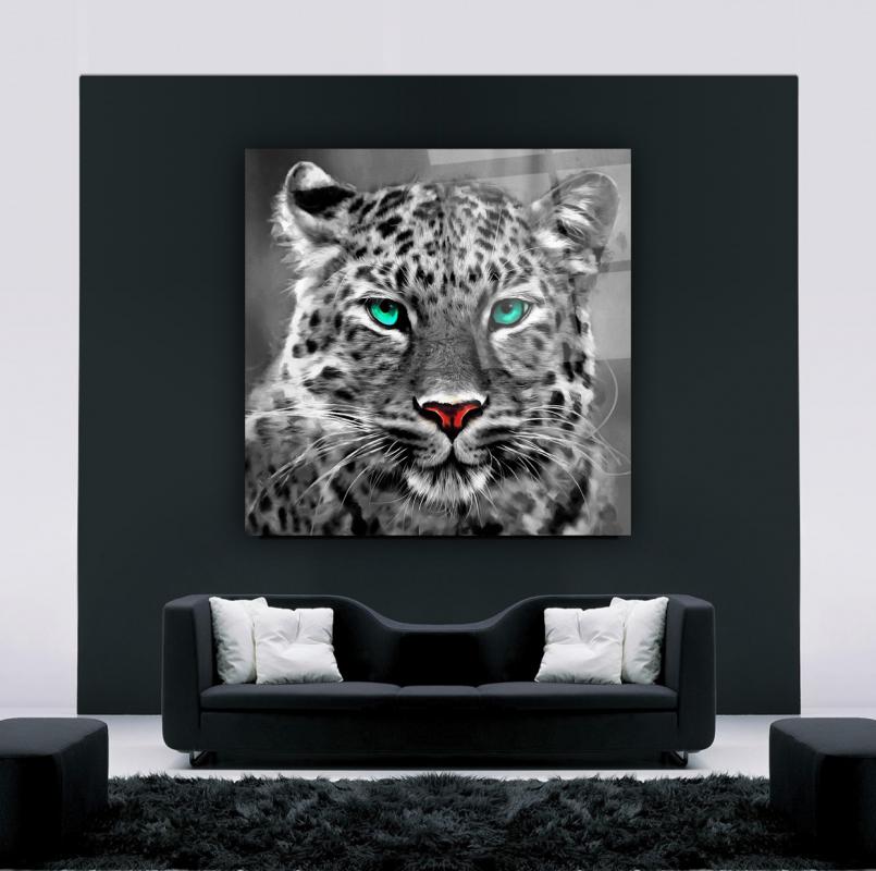 Leopar Kare Cam Tablo