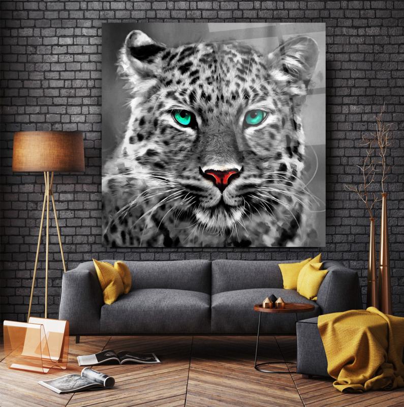 Leopar Kare Cam Tablo