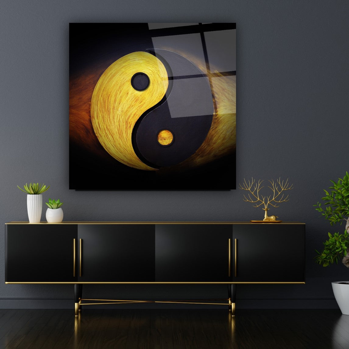 Ying Yang Kare Cam Tablo