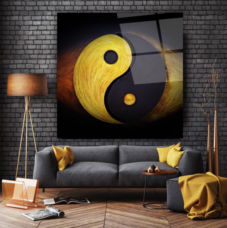 Ying Yang Kare Cam Tablo
