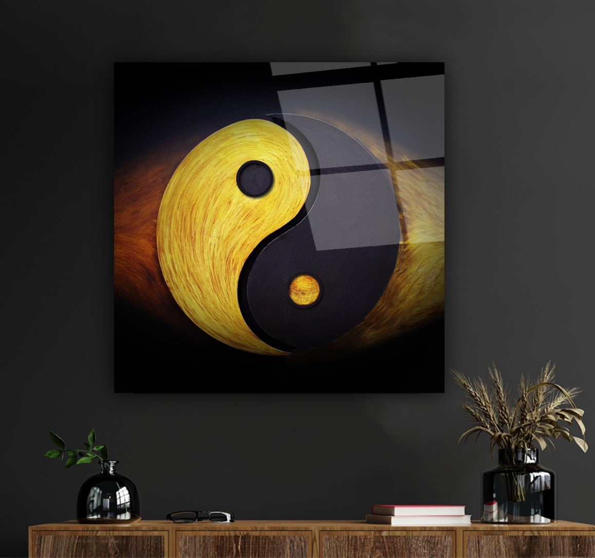 Ying Yang Kare Cam Tablo