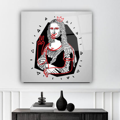 Mona Lisa Kare Cam Tablo
