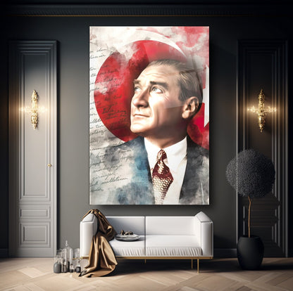 Atatürk Dikey Cam Tablo