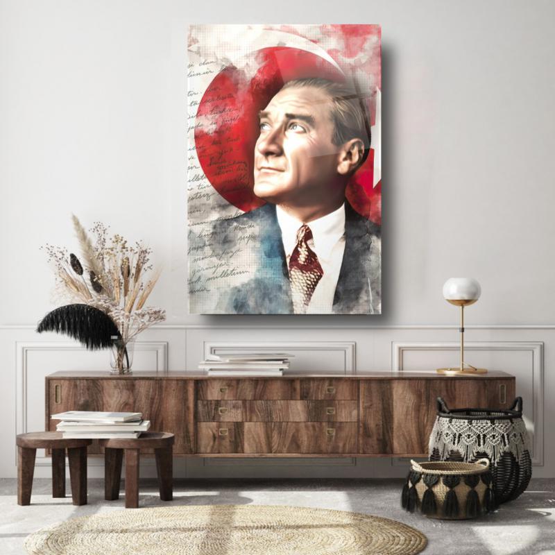Atatürk Dikey Cam Tablo