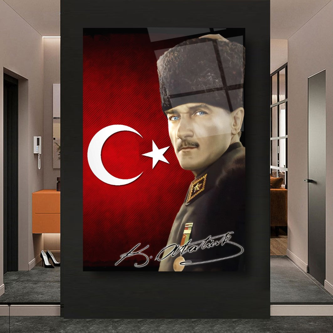 Atatürk Dikey Cam Tablo