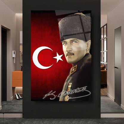 Atatürk Dikey Cam Tablo