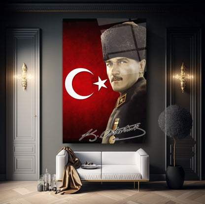 Atatürk Dikey Cam Tablo