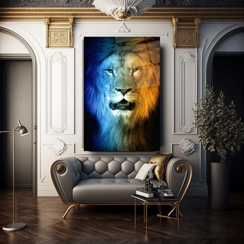 Aslan Dikey Cam Tablo