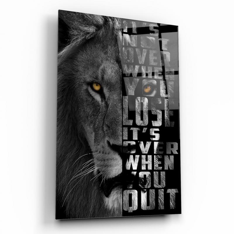 Aslan Motivasyon Dikey Cam Tablo