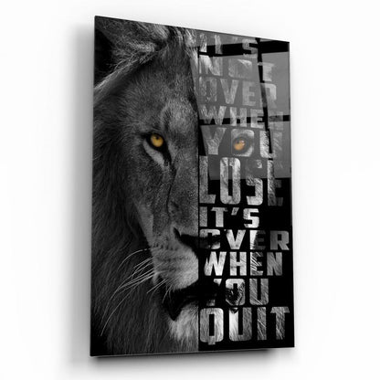 Aslan Motivasyon Dikey Cam Tablo