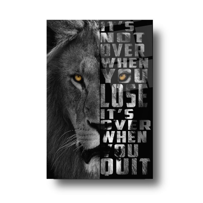 Aslan Motivasyon Dikey Cam Tablo