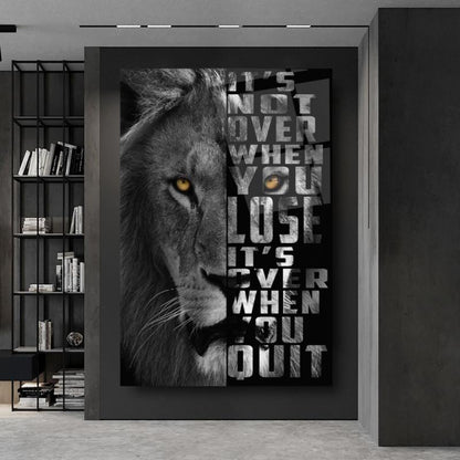 Aslan Motivasyon Dikey Cam Tablo