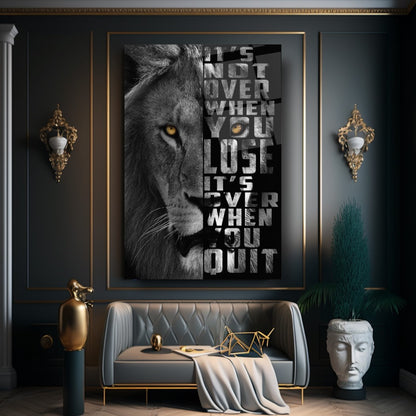 Aslan Motivasyon Dikey Cam Tablo