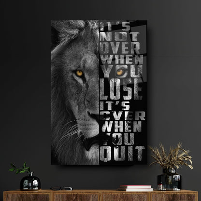 Aslan Motivasyon Dikey Cam Tablo