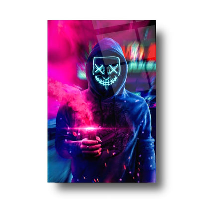 Neon Maske Dikey Cam Tablo
