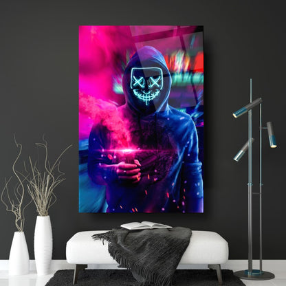 Neon Maske Dikey Cam Tablo