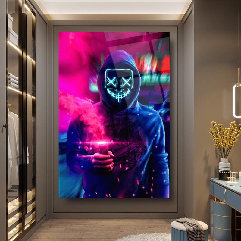 Neon Maske Dikey Cam Tablo