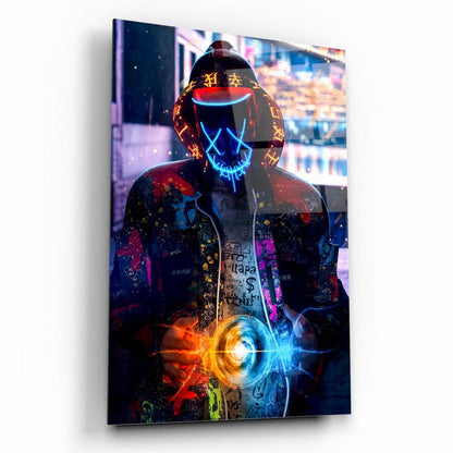 Neon Maske Dikey Cam Tablo