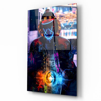Neon Maske Dikey Cam Tablo