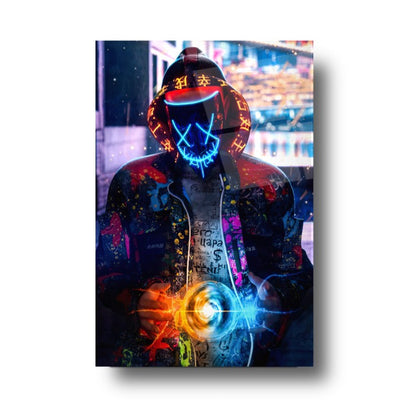 Neon Maske Dikey Cam Tablo