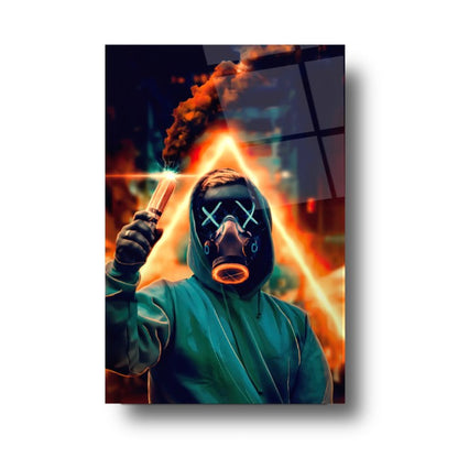Neon Maske Dikey Cam Tablo