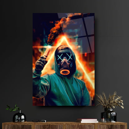 Neon Maske Dikey Cam Tablo