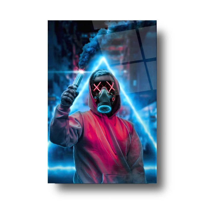 Neon Maske Dikey Cam Tablo
