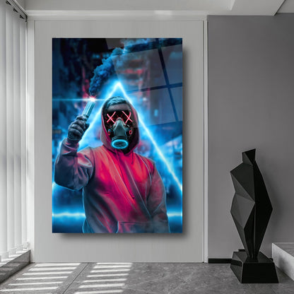 Neon Maske Dikey Cam Tablo