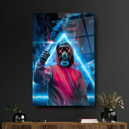 Neon Maske Dikey Cam Tablo