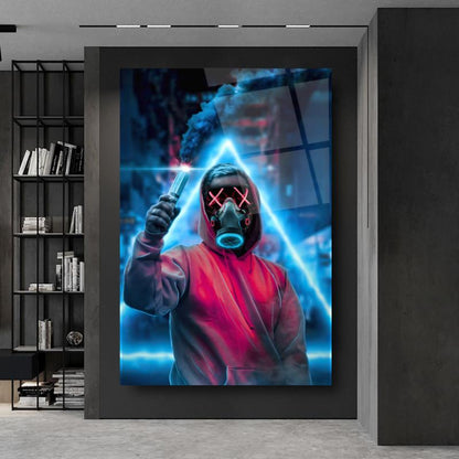 Neon Maske Dikey Cam Tablo