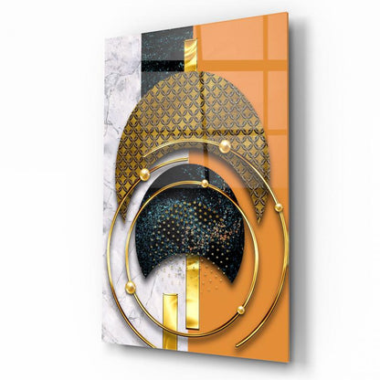 Soyut Desenler Dikey Cam Tablo