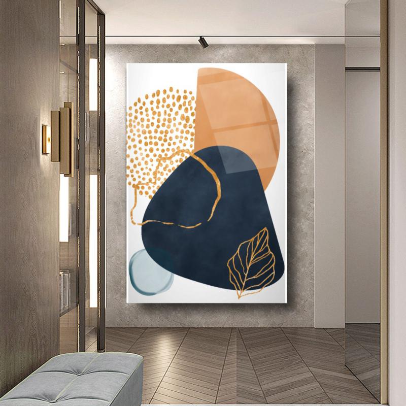 Soyut Desenler Dikey Cam Tablo