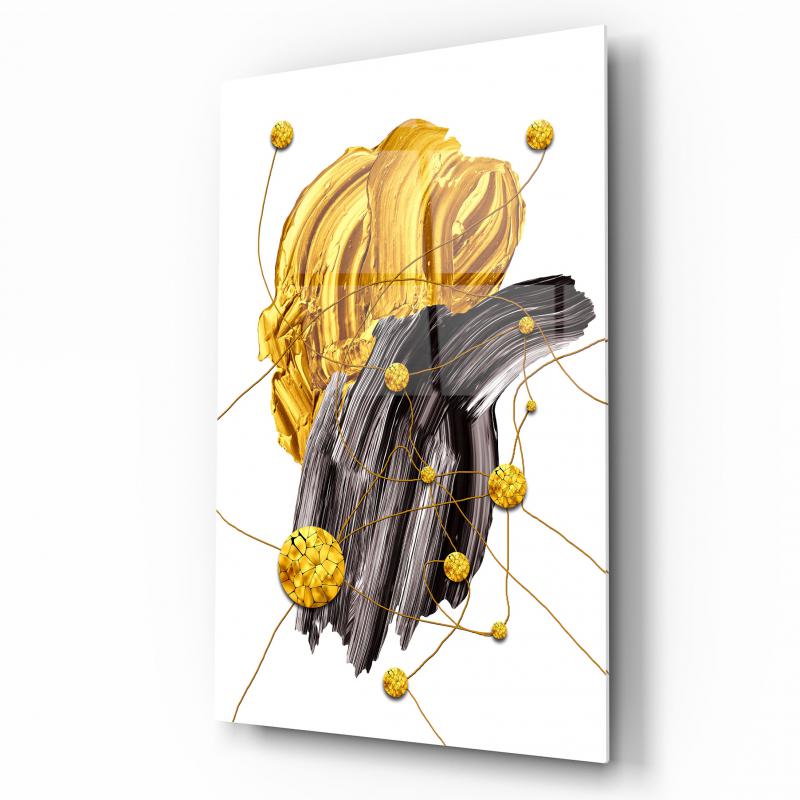 Soyut Desenler Dikey Cam Tablo