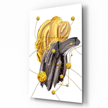 Soyut Desenler Dikey Cam Tablo
