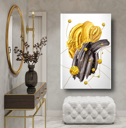 Soyut Desenler Dikey Cam Tablo