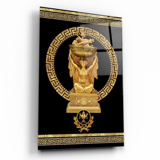 Antik Gold Dikey Cam Tablo