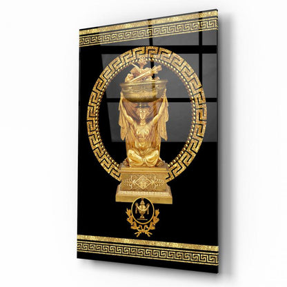 Antik Gold Dikey Cam Tablo